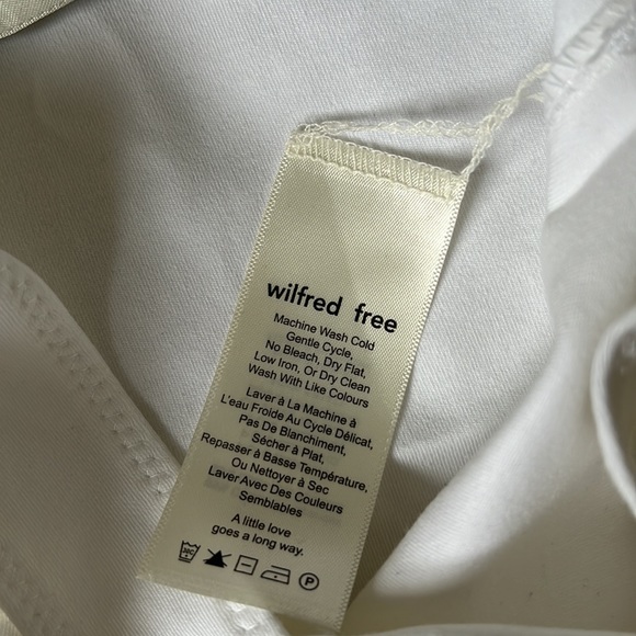 Aritzia Wilfred Free White Thong Style Bodysuit Scoop Neck Sz XS - Picture 6 of 6